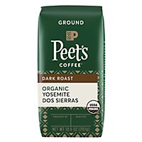 Peet's Coffee Organic Yosemite Dos Sierras Dark Roast Ground Coffee Bag - 10.5 Oz - Image 1