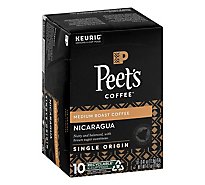 Peet's Coffee Single Origin Nicaragua Medium Roast K Cup Pods - 10 Count