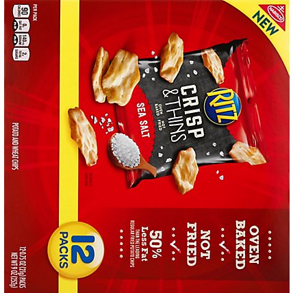 Ritz Crisp & Thin Crackers Sea Salt 12x9 Ounces - 9 Oz - Image 3