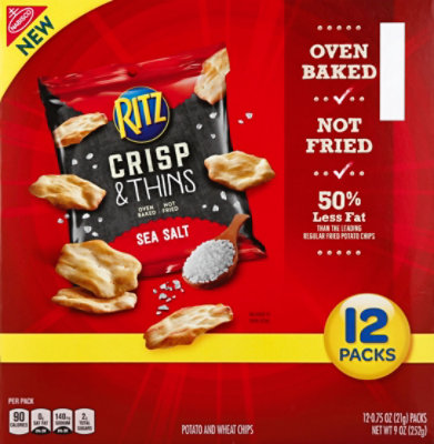Ritz Crisp & Thin Crackers Sea Salt 12x9 Ounces - 9 Oz - Image 2