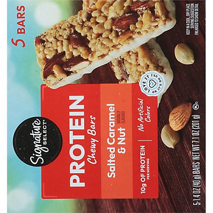 Signature Select Bars Protein Chewy Salted Caramel & Nut - 7.1 Oz - Image 3