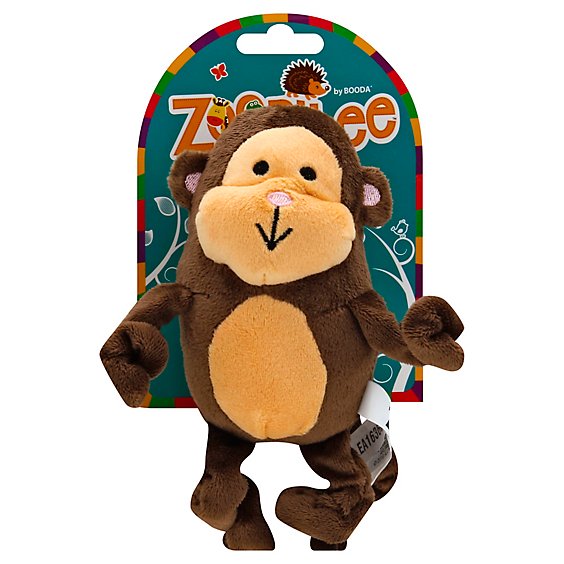 Zoobilee Dog Toy Stretchies Monkey Medium - Each