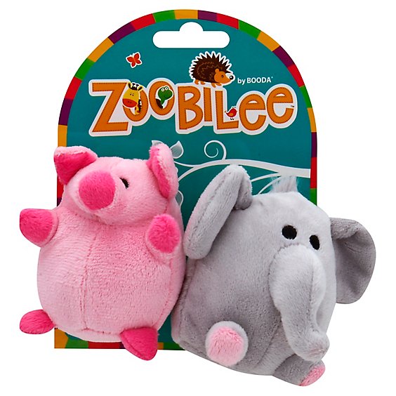 Zoobilee Dog Toy Elephant And Pig Mini - Each