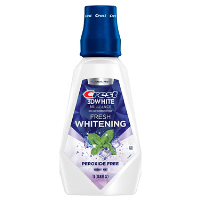 Crest 3D White Brilliance Alcohol Free Clean Mint Whitening Mouthwash - 33.8 Fl. Oz. - Image 8