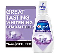 Crest 3D White Brilliance Alcohol Free Clean Mint Whitening Mouthwash - 33.8 Fl. Oz.