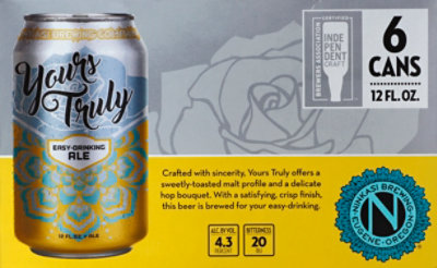 Ninkasi Yours Truly Easy Drinking Ale In Bottles - 6-12 Fl. Oz. - Image 3