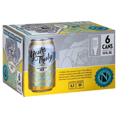 Ninkasi Yours Truly Easy Drinking Ale In Bottles - 6-12 Fl. Oz. - Image 1