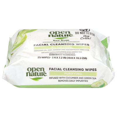 Open Nature Facial Cleansing Wipes With Green Tea Essential Oils - 25 Count - Image 4