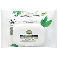 Open Nature Facial Cleansing Wipes With Green Tea Essential Oils - 25 Count - Image 1