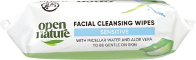 Open Nature Facial Cleansing Wipes Sensitive Gentle On Skin - 25 Count - Image 4