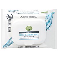 Open Nature Facial Cleansing Wipes Sensitive Gentle On Skin - 25 Count - Image 1