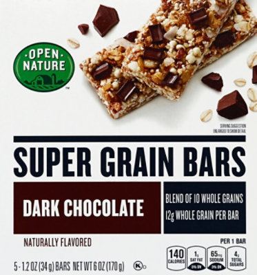 Open Nature Bars Super Grain Dark Chocolate - 6 Oz - Image 2