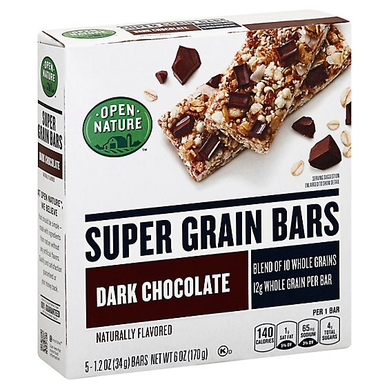Open Nature Bars Super Grain Dark Chocolate - 6 Oz