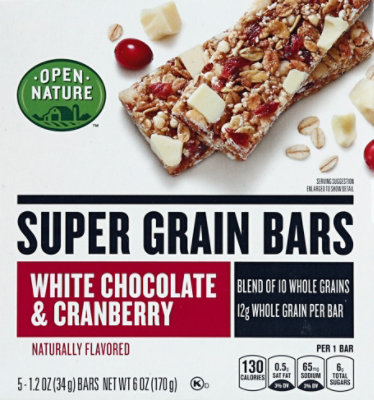 Open Nature Bars Super Grain White Chocolate & Cranberry - 6 Oz - Image 2