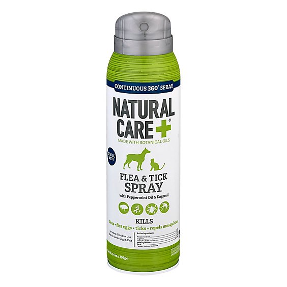 Natural Care Flea & Tick Spray With Peppermint Oil & Eugenol Aerosol - 14 Oz