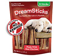 DreamBone Dog Chews Vegetable & Chicken DreamSticks 9 Count - 6.3 Oz