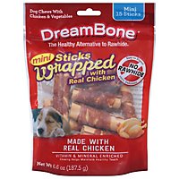 DreamBone Dog Chews No Rawhide Vegetable & Chicken Sticks Mini Chicken Wrapped 15 Count - 6.6 Oz - Image 3