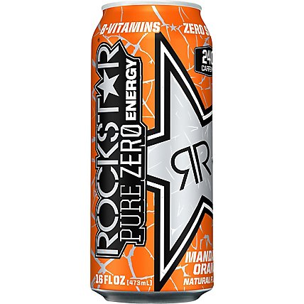 Rockstar Pure Zero Orange - 16 Fl. Oz. - Image 2
