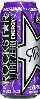 Rockstar Energy Drink Grape Pure Zero Can - 16 Fl. Oz. - Image 2