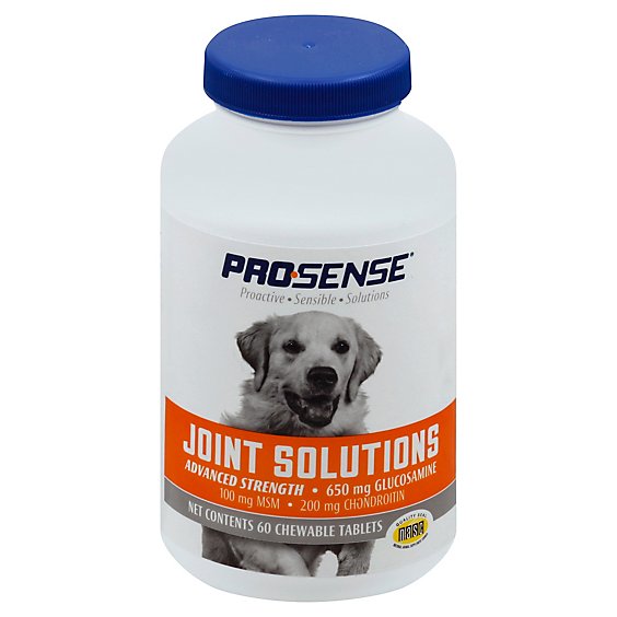 Pro-Sense Joint Solutions Advance Strength Glucosamine 650 mg Chewable Tablets Bottle - 60 Count