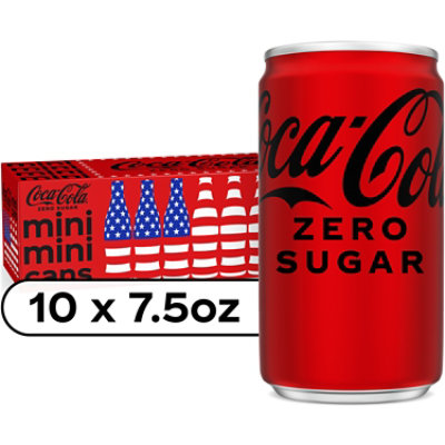 Coca-Cola Zero Sugar Soda Fridge Pack Cans - 10-7.5 Fl. Oz. - Image 2