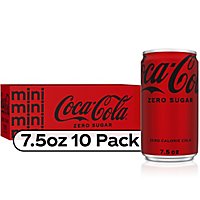 Coca-Cola Zero Sugar Soda Fridge Pack Cans - 10-7.5 Fl. Oz. - Image 1