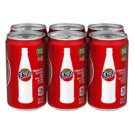 Fanta Soda Pop Strawberry Flavored Mini Can - 6-7.5 Fl. Oz.