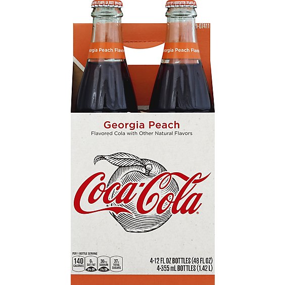 Coca-Cola Soda Pop Cola Georgia Peach - 4-12 Fl. Oz.