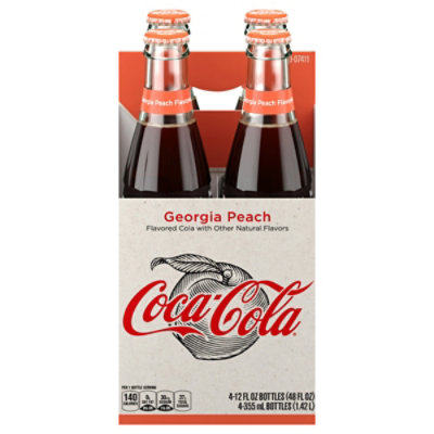 Coca-Cola Soda Pop Cola Georgia Peach - 4-12 Fl. Oz.