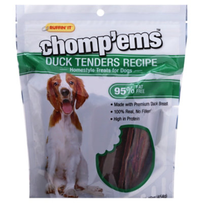 Ruffin It Dog Treats Chompems Homestyle Duck Tender Recipe Pouch - 16 Oz - Image 3