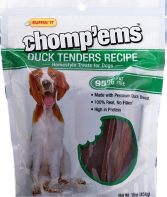 Ruffin It Dog Treats Chompems Homestyle Duck Tender Recipe Pouch - 16 Oz - Image 2
