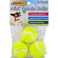 Ruffin It Dog Toy Tennis Ball Mini Bag - 3 Count - Image 2