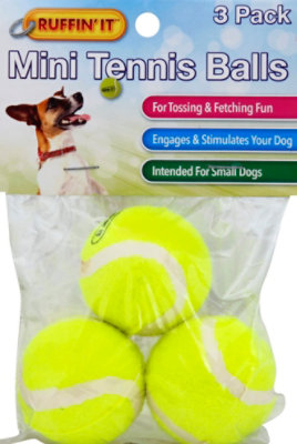 Ruffin It Dog Toy Tennis Ball Mini Bag - 3 Count - Image 2