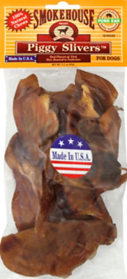 Smokehouse Dog Treats Pork Ears Piggy Silvers - 10 Count - Image 2