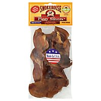 Smokehouse Dog Treats Pork Ears Piggy Silvers - 10 Count - Image 1