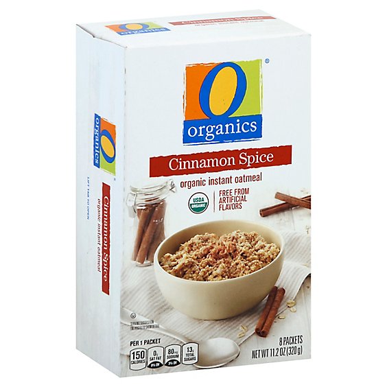 O Organics Oatmeal Instant Cinnamon Spice - 11.29 Oz