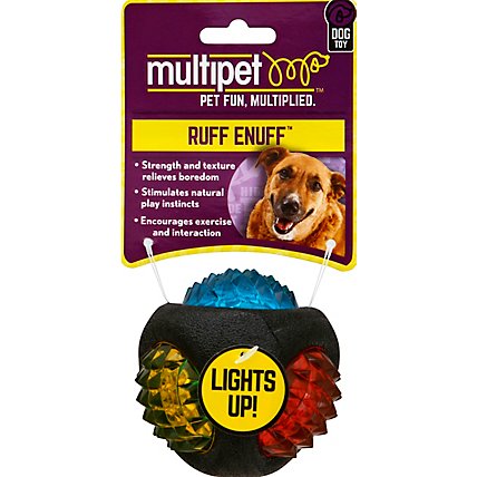 Multipet Dog Toy Doglucent Tpr Dental Diamond Ball - Each - Image 2