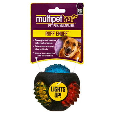Multipet Dog Toy Doglucent Tpr Dental Diamond Ball - Each