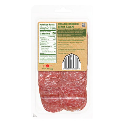 Applegate Organic Uncured Genoa Salami - 4 Oz - Image 6