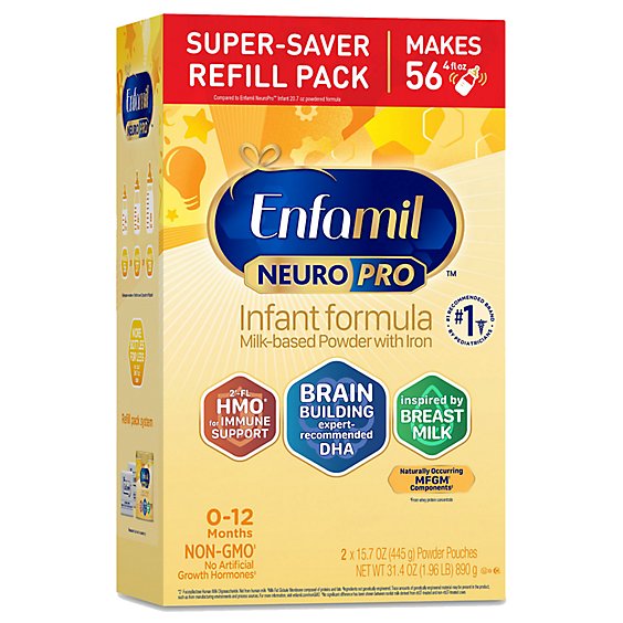 Enfamil NeuroPro Infant Formula Milk Based Powder Refill Box - 31.4 Oz