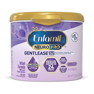 Enfamil NeuroPro Gentlease Infant Formula Milk Powder Brain Building Nutrition - 19.5 Oz