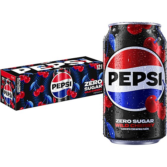 Pepsi Zero Sugar Wild Cherry - 12-12 Fl. Oz.
