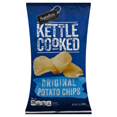 Signature SELECT Potato Chip Kettle Cooked Original - 7 Oz