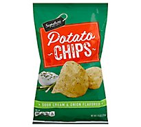 Signature SELECT Potato Chips Sour Cream & Onion Flavored - 7.75 Oz