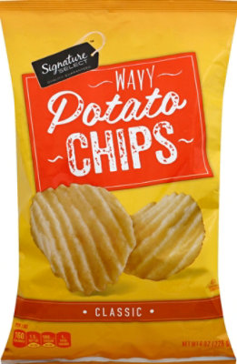 Signature SELECT Potato Chips Classic Wavy P65 - 8 Oz - Image 2