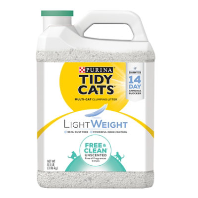 Tidy Cats Cat Litter Clumping LightWeight Free & Clean Unscented - 8.5 Lb