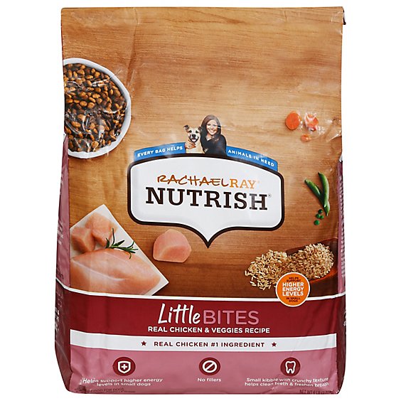 Rachael Ray Nutrish Food for Small Dogs Super Premium Real Chicken & Veggies Recipe Bag - 6 Lb