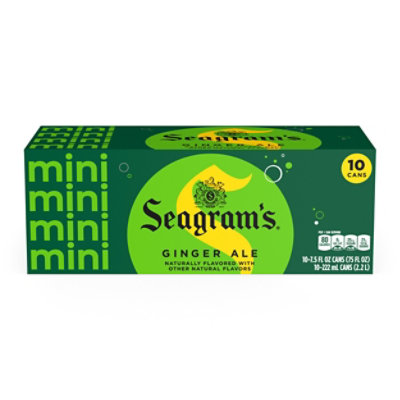 Seagrams Soda Pop Ginger Ale In Mini Cans - 10-7.5 Fl. Oz. - Image 3