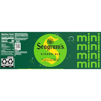 Seagrams Soda Pop Ginger Ale In Mini Cans - 10-7.5 Fl. Oz. - Image 6