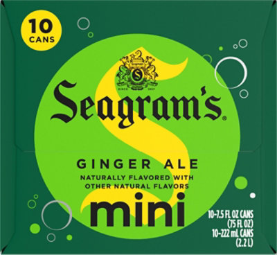 Seagrams Soda Pop Ginger Ale In Mini Cans - 10-7.5 Fl. Oz. - Image 2